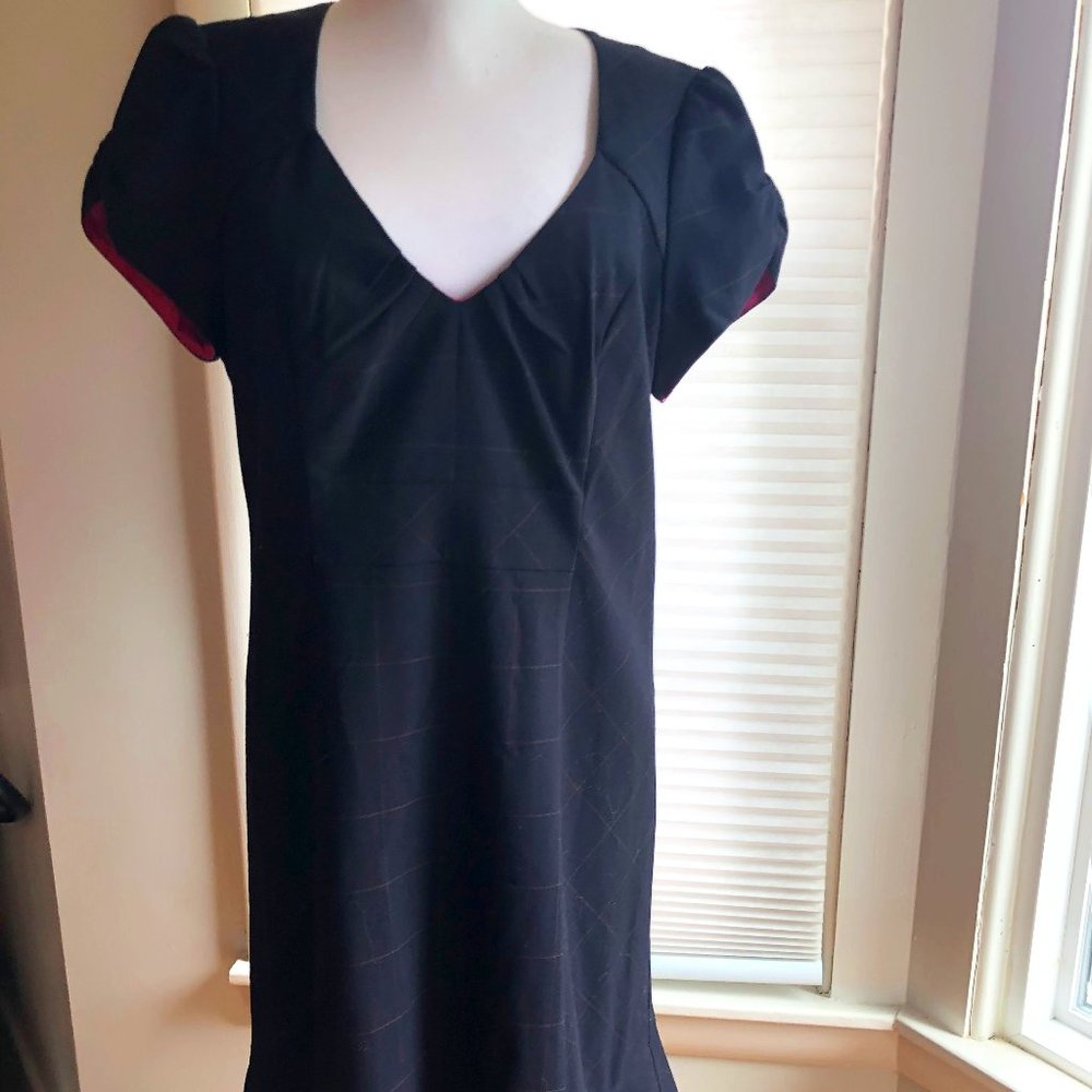 Little Black Dress with Pinstripes by Moulinette Soeurs at Anthropologie US 14